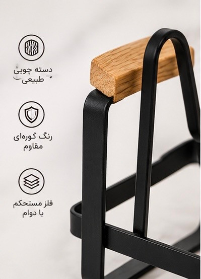 استند نگهدارنده درب قابلمه ، بشقاب و تخت گوشت فلزی رومیزی