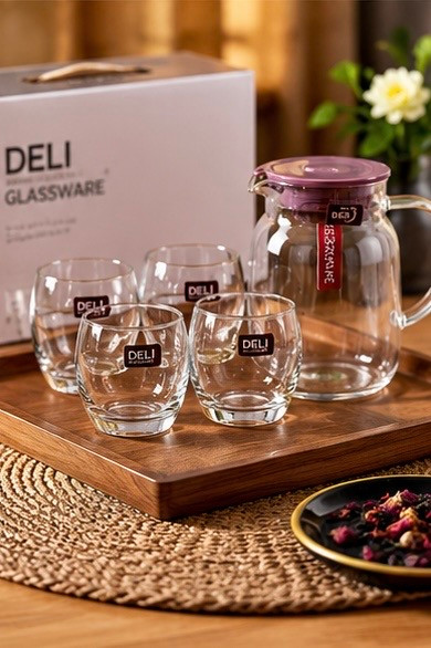 ست پارچ و لیوان شیشهای DELI GLASSWARE