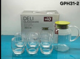 ست پارچ و لیوان شیشهای DELI GLASSWARE